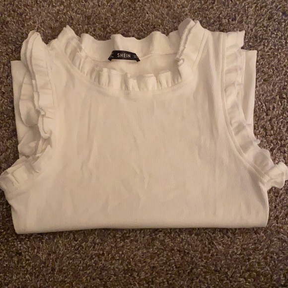 White ruffle top - Picture 2 of 2